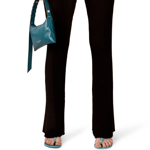 Simon Miller Rib Black Welton Ribbed Flare Pull on Pant Size S - Picture 3 of 12